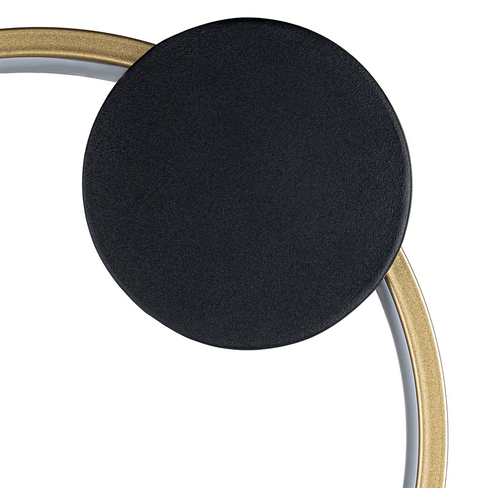 Настенный  светодиодный светильник 15Вт, 1040Лм, 4500К, Ra>80,  металл/силикон, золото/черный