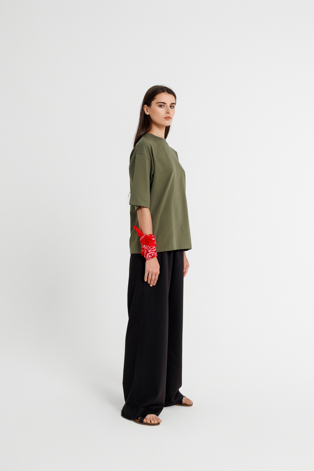 Футболка oversize хаки