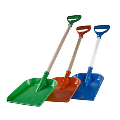 Лопатка для снега с деревянным черенком большая 77 см цвет в ассортименте