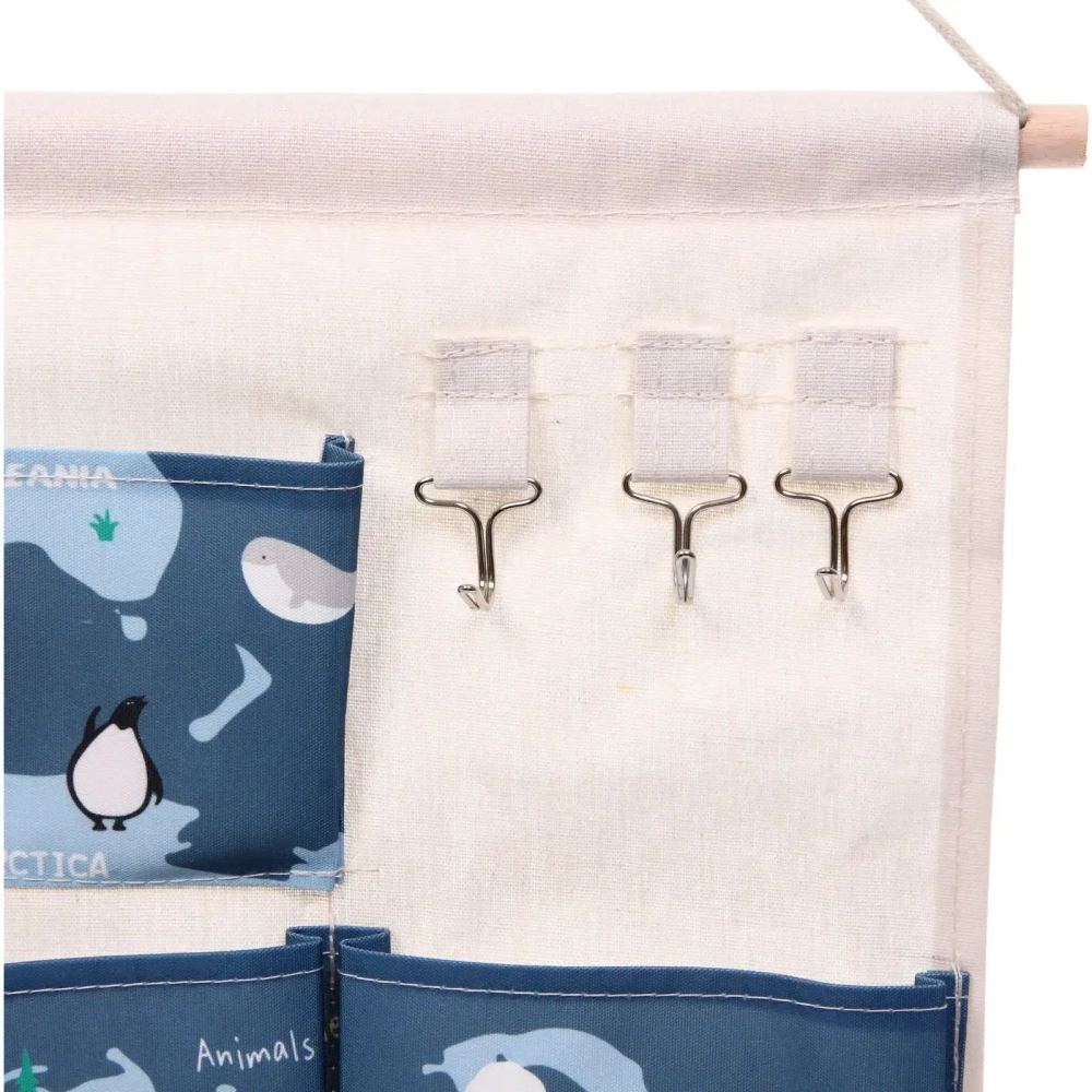 Карман настенный подвесной 3отд. 3 крючка «Карта мира», 34*30см (лейбл Селфи)