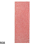 Стразы самоклеющиеся Красные d=5 мм 646 шт