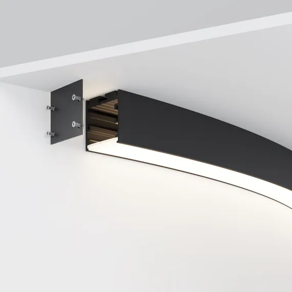 Радиусный профиль 35x35 D1500мм 1/8 круга черный Led Strip alm-3535r-b-d-45°-1.5m