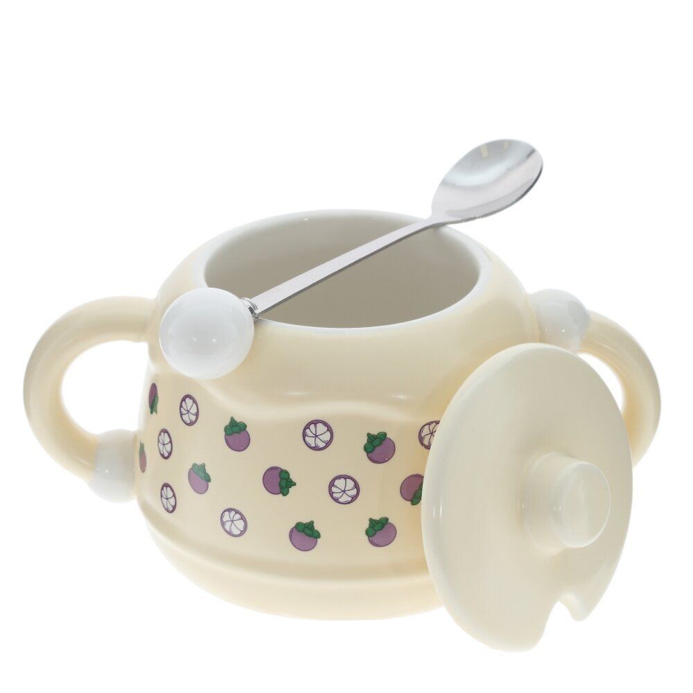 GAEM Кружка с крышкой и ложкой, 380 мл, L16 W11 H10 см, 4в.