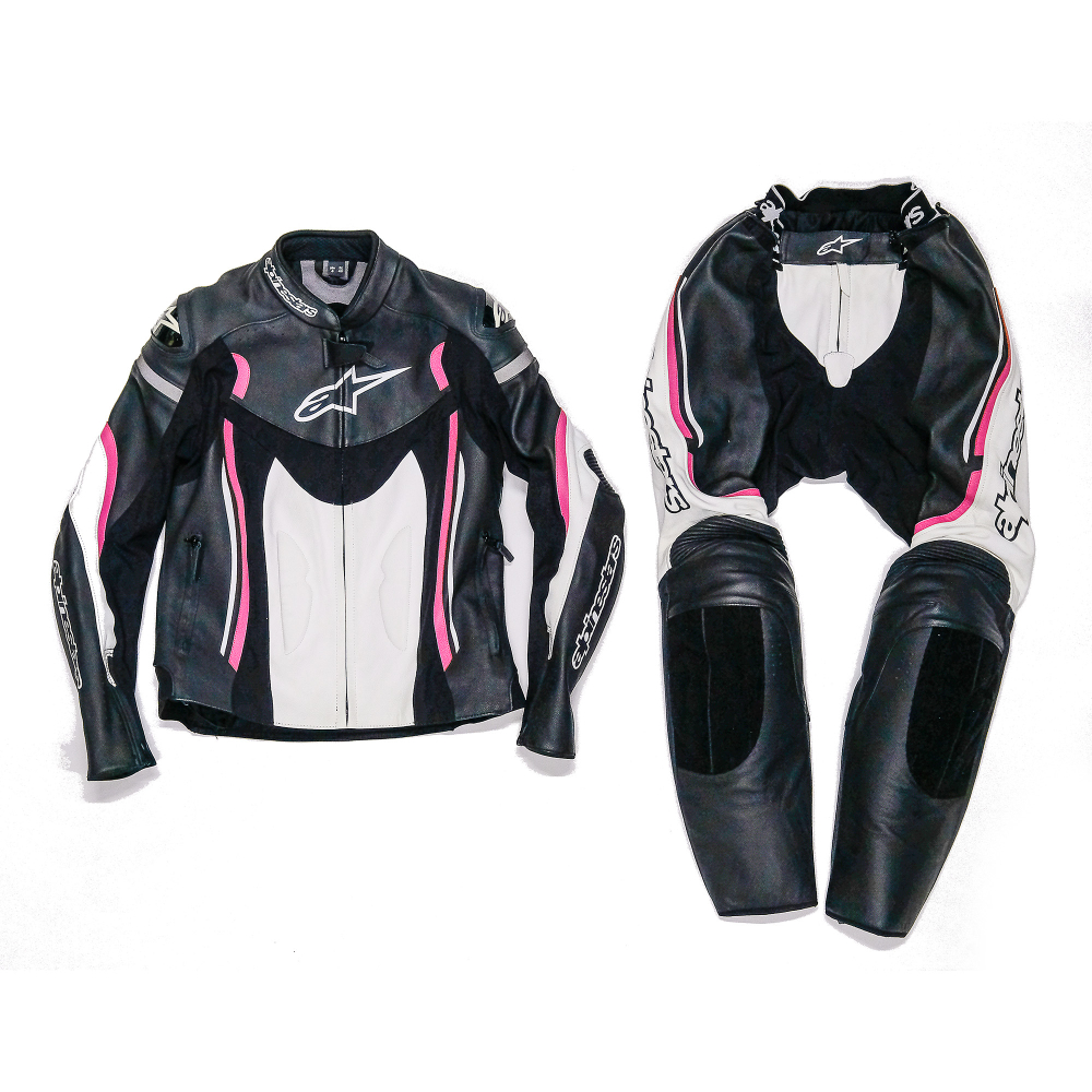 комбинезон кожаный раздельный ALPINESTARS MOTEGI V2 2PCS женский, размер 40 EUR