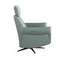 Вращающееся кресло-реклайнер 5174 из бирюзово-зелёной кожи