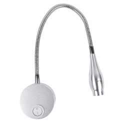 ULT-F22-3W-4000K IP20 SILVER Светильник светодиодный настенный гибкий для интерьерного освещения. 85-265В. Белый свет 4000К. Серебряный. TM Uniel