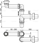 Сифон для умывальника AlcaPlast A434