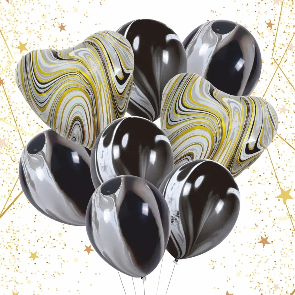 Набор шаров 8 шт «Акварель», графит