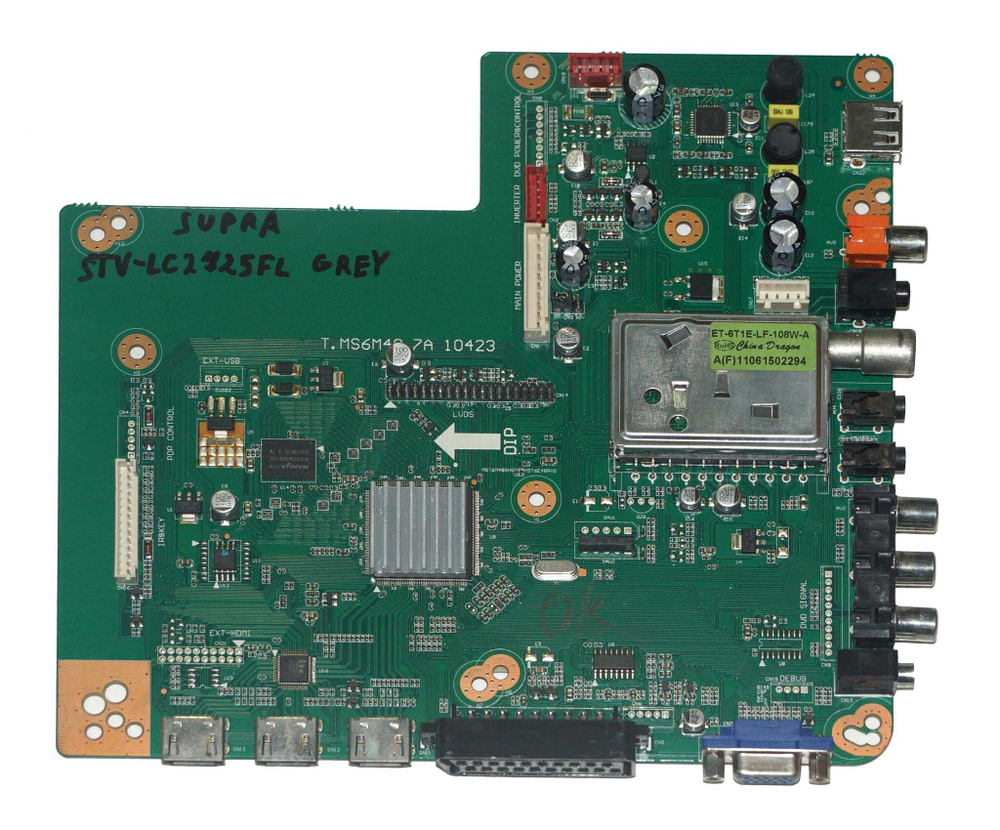 T.MS6M48.7A 10423 main board для SUPRA STV-LC2725FL купить на REABLL.SU