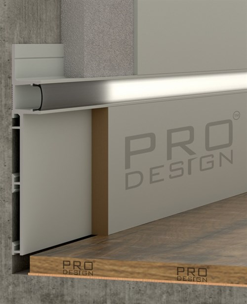 Скрытый плинтус Pro Design COMBO анодированный 2700мм