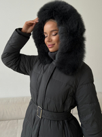 Пуховик Fresh макси графит