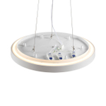 7755/92L MITRA LED SN 097 Светильник металл/акрил/белый LED 80Вт+12Вт(подсветка) 3000K D800 IP20 QUASAR