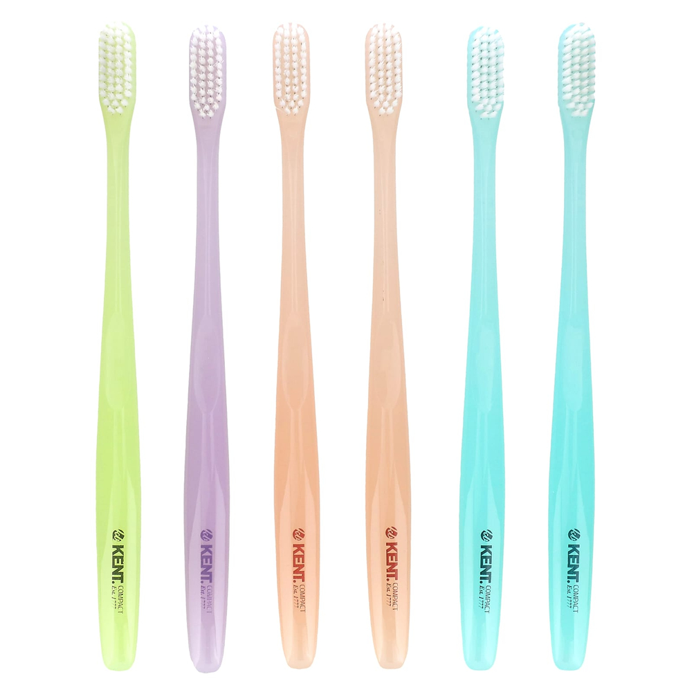 Kent, ультрамягкая зубная щетка, компактная, 6 шт.