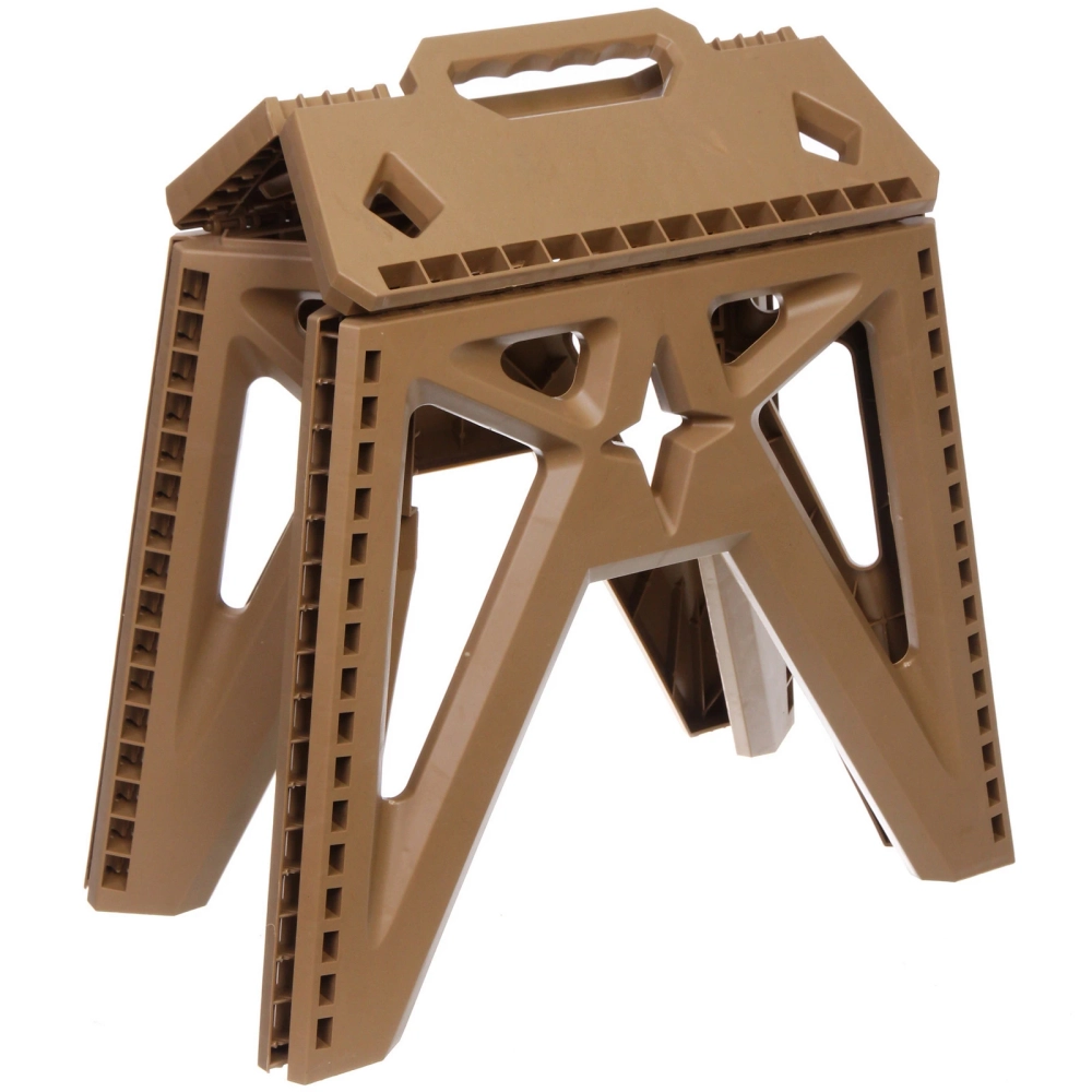 Табурет складной PL-204L, 38*27*34 см, до 100 кг, коричневый