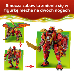 Конструктор LEGO Ninjago 71868 Трансформирующийся дракон-мех Вайлдфайр — фото 3