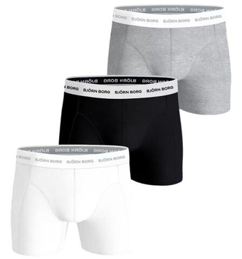 Мужские спортивные боксеры Björn Borg Cotton Stretch 3P - black/white/grey