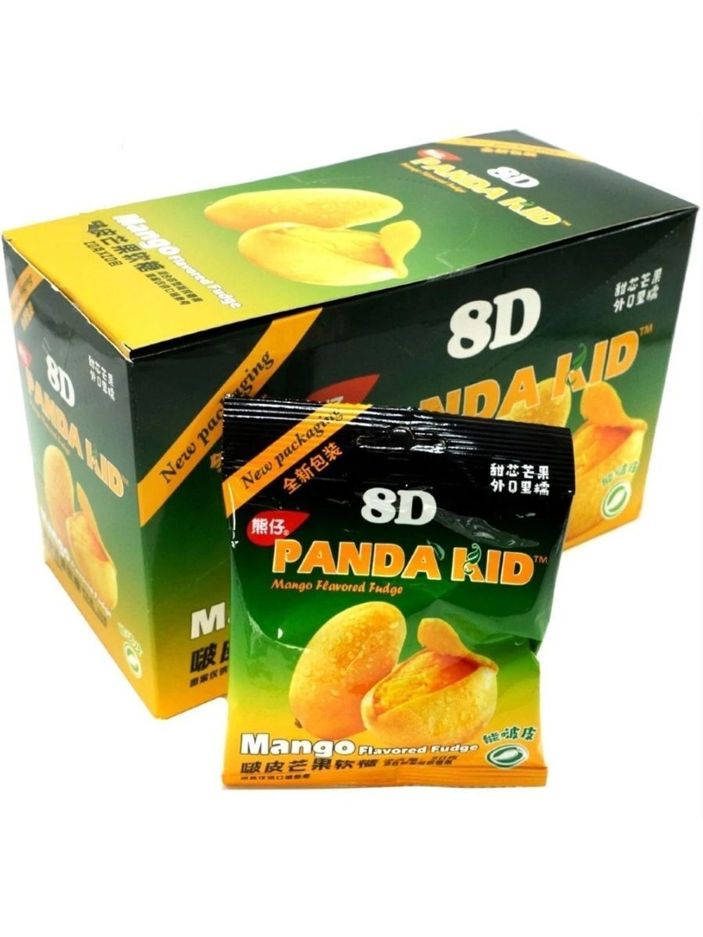 Жевательные конфеты Panda KID 8D со вкусом Манго 400 г