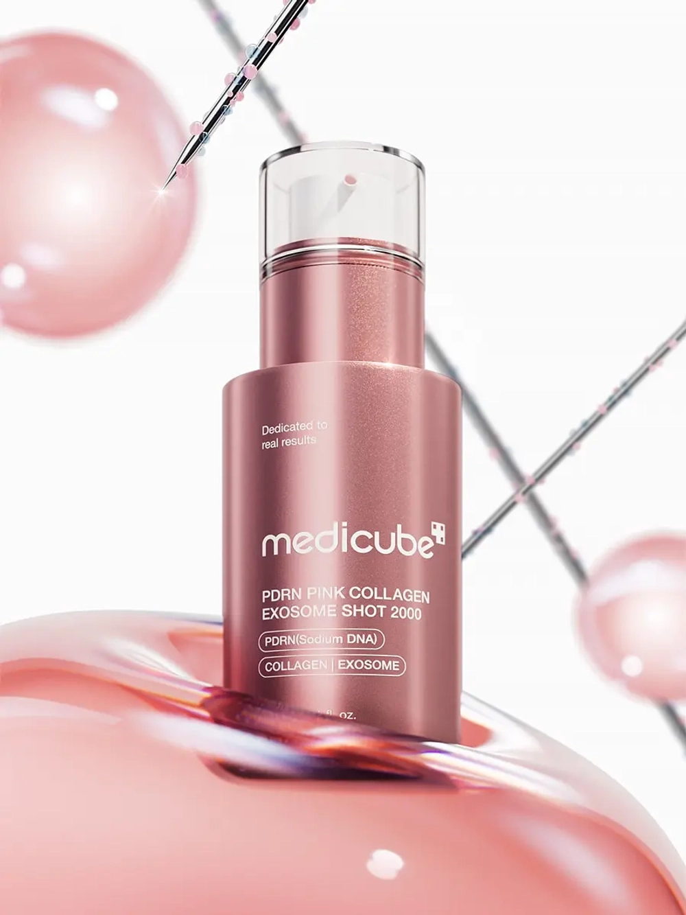 Medicube Сыворотка с микроиглами, ПДРН и экзосомами против пигментации PDRN Pink Collagen Exosome Shot 2000 30 мл