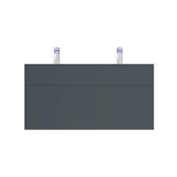 M50AFHX1203GM Inspire V2.0, База под раковину, подвесная, 120 см, 3 ящика, push-to-open, графит мато