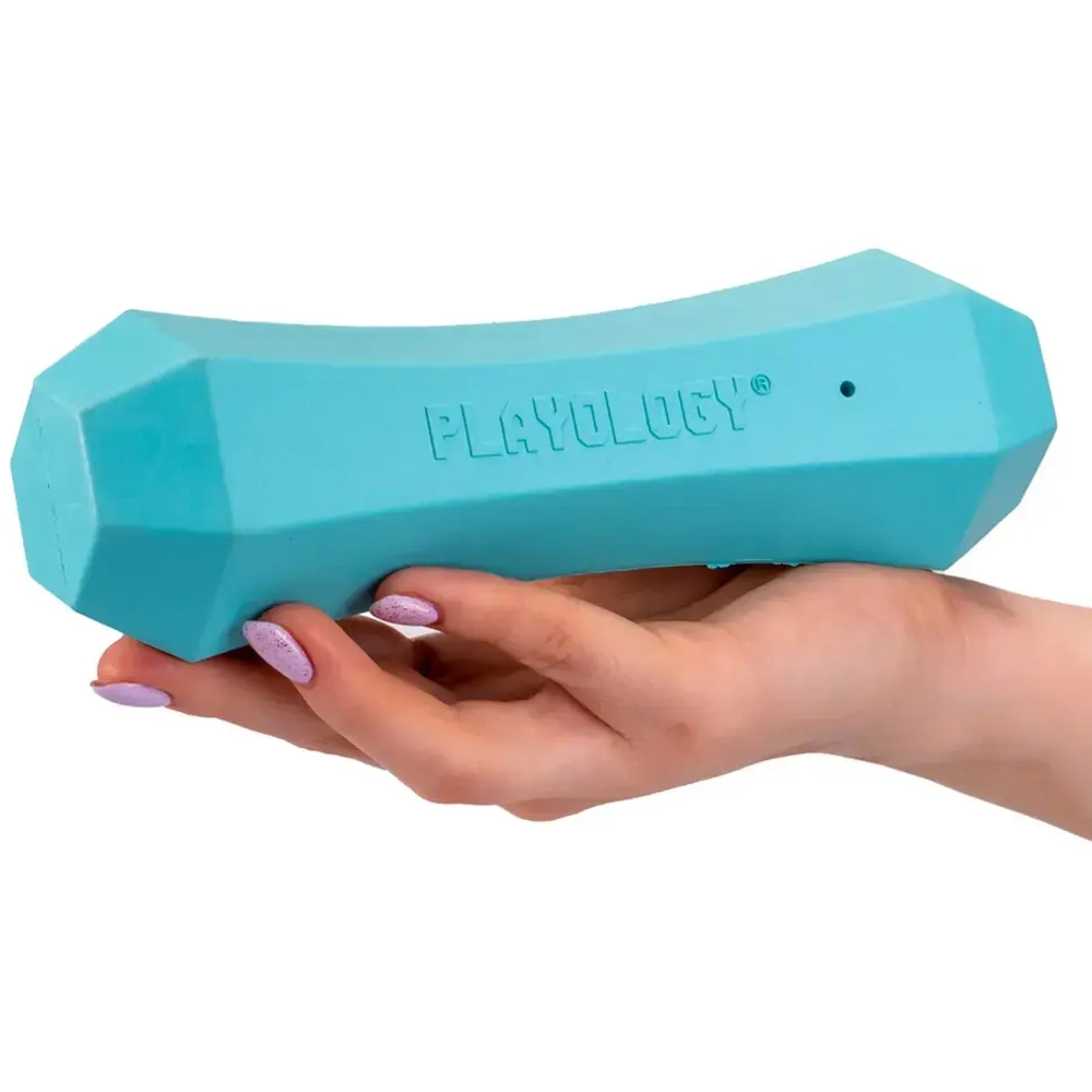 Playology squeaky chew stick хрустящая жевательная палочка для собак с ароматом арахиса, большая, голубой