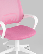 Кресло офисное TopChairs ST-BASIC-W розовый крестовина пластик белый