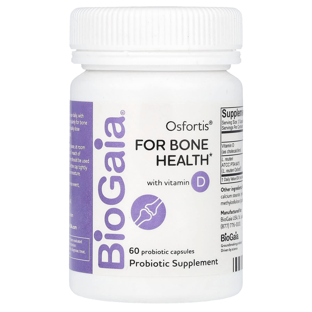 BioGaia, Osfortis с витамином D, 60 капсул