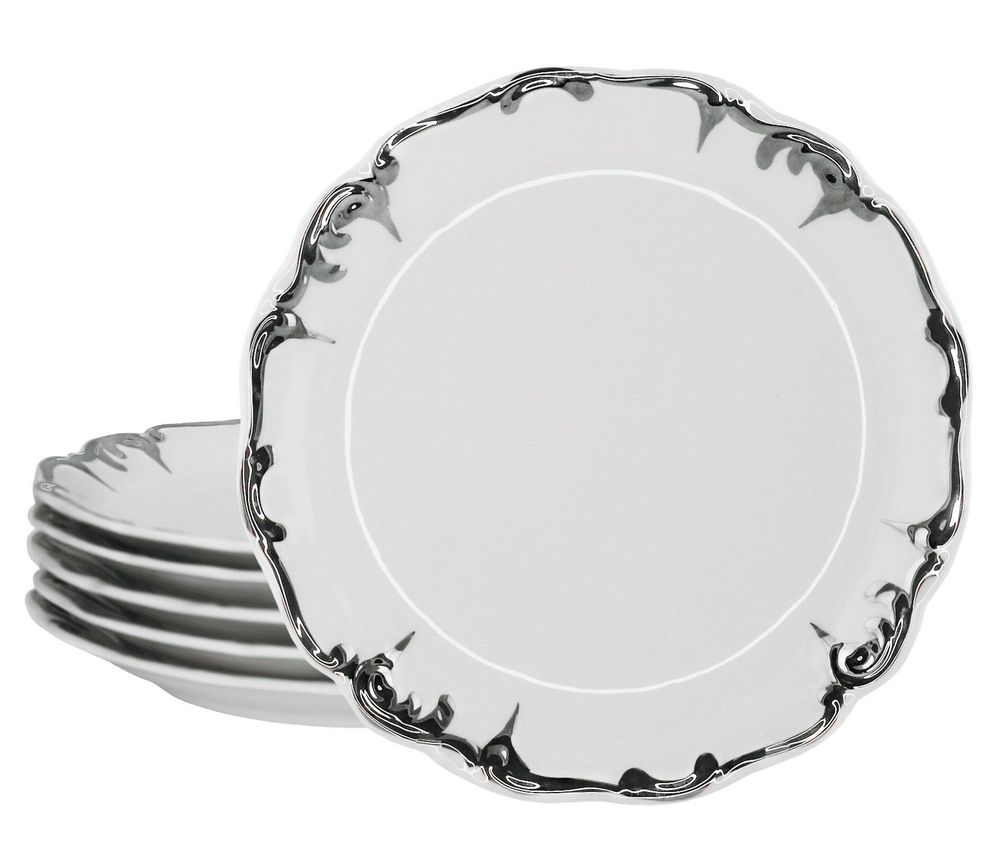 Lenardi 666-388 Набор из 6 тарелок 16см ARGENTO в под.уп.(х6)Фарфор