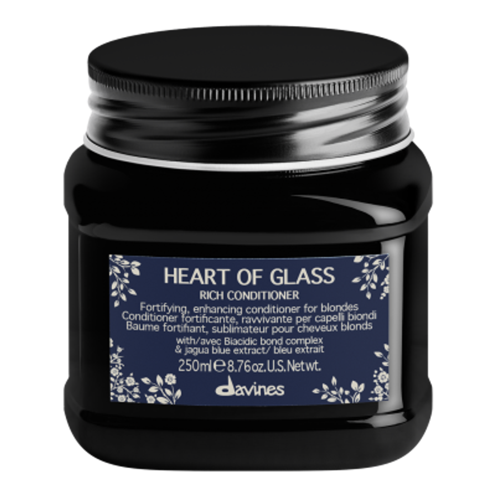 Питательный кондиционер для защиты и сияния блонд Davines Heart Of Glass Rich Conditioner 90 мл