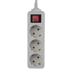 Сетевой удлинитель Perfeo с кнопкой POWERMATE PF-PM-3/5,0-W, 5,0м, 3 розетки, белый