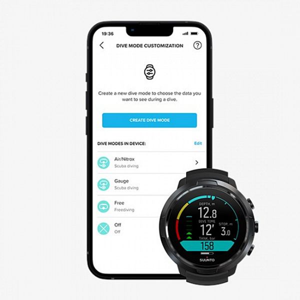 Компьютер для погружений Suunto D5 Black Lime, черный с зеленым ремешком
