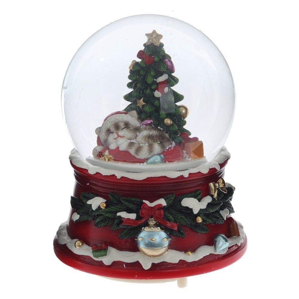 GAEM Фигурка декоративная "Рождество" в стекл шаре (муз, вьюга, АААх3, н/п), L11 W11 H14,5 см