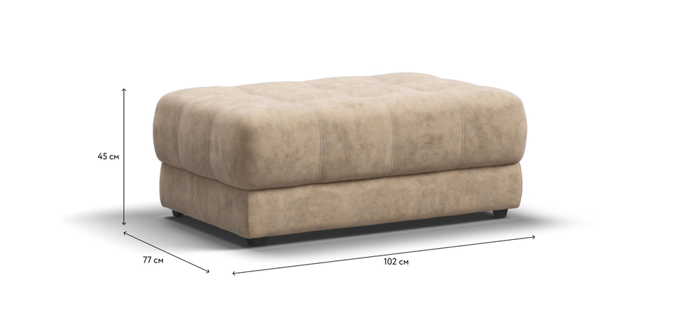 Босс пуф Велюр Роял шампань