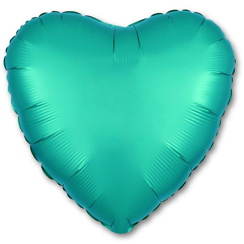 Шар фольгированный Сердце 45 см (Бирюзовый)