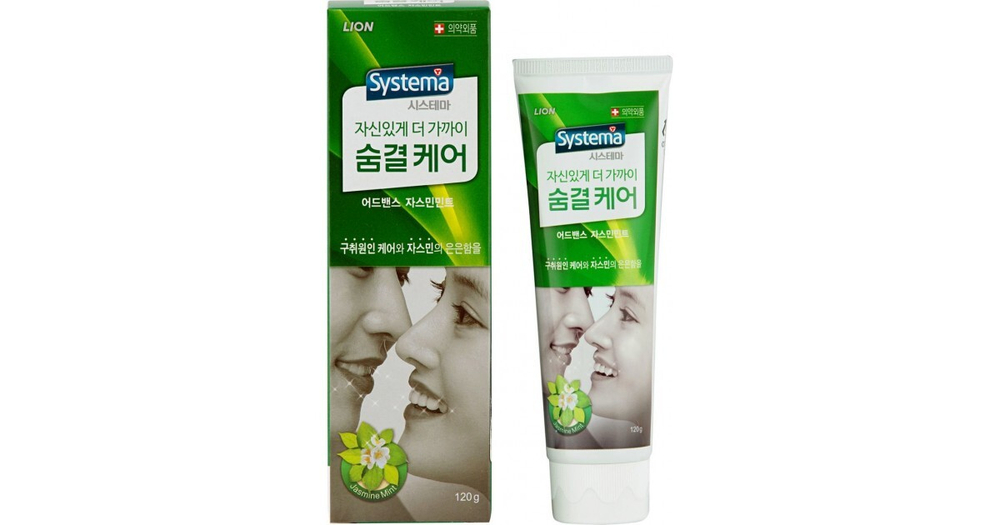 Lion Паста зубная со вкусом жасмина и мяты / Systema Breath Care Advance Toothpaste, 120г