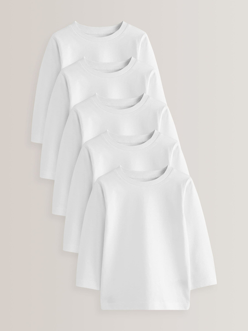 Лонгслив для мальчика Next 948-942, 5 шт., Белый