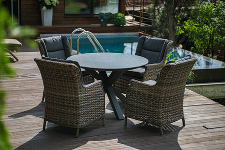 Обеденный стол Besta Fiesta ФЛОРЕНЦИЯ 120, серый