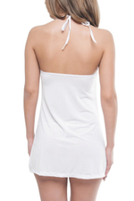 Платье белое с декоративными пряжками SM (42-44) (Цвет: белый)