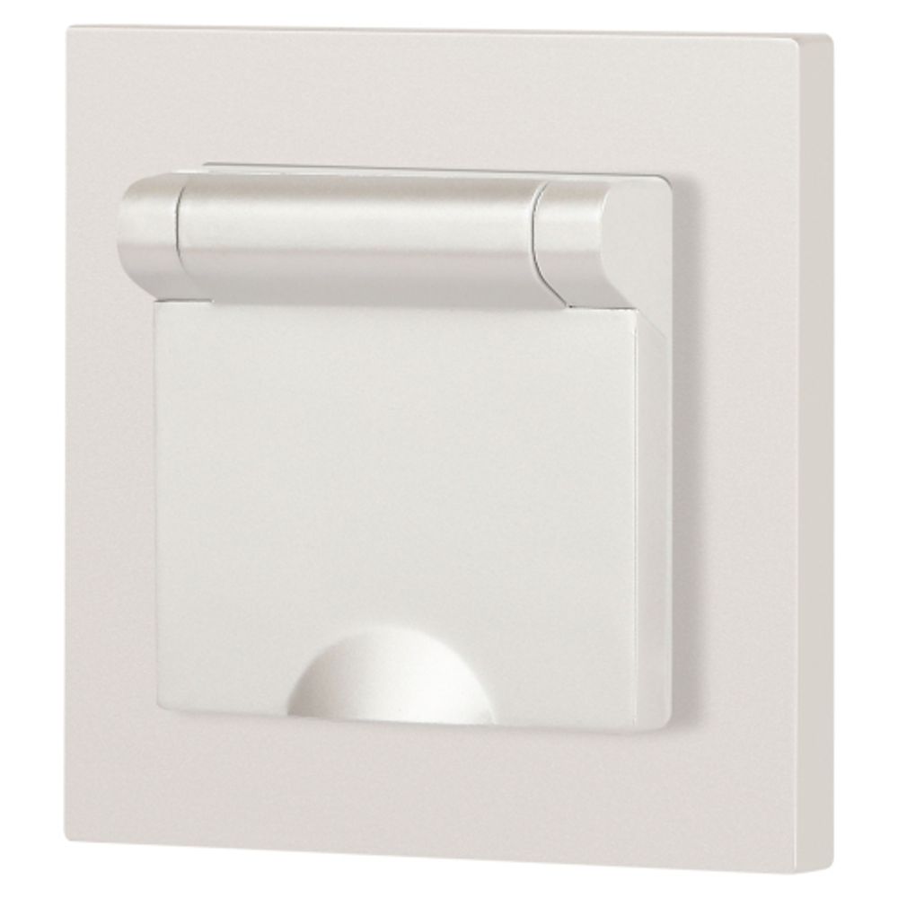 Розетка Intro Accent 6-203-06 2P+E Schuko с крышкой, 16А-250В, IP20, СУ, AL/CU, перламутр | Intro