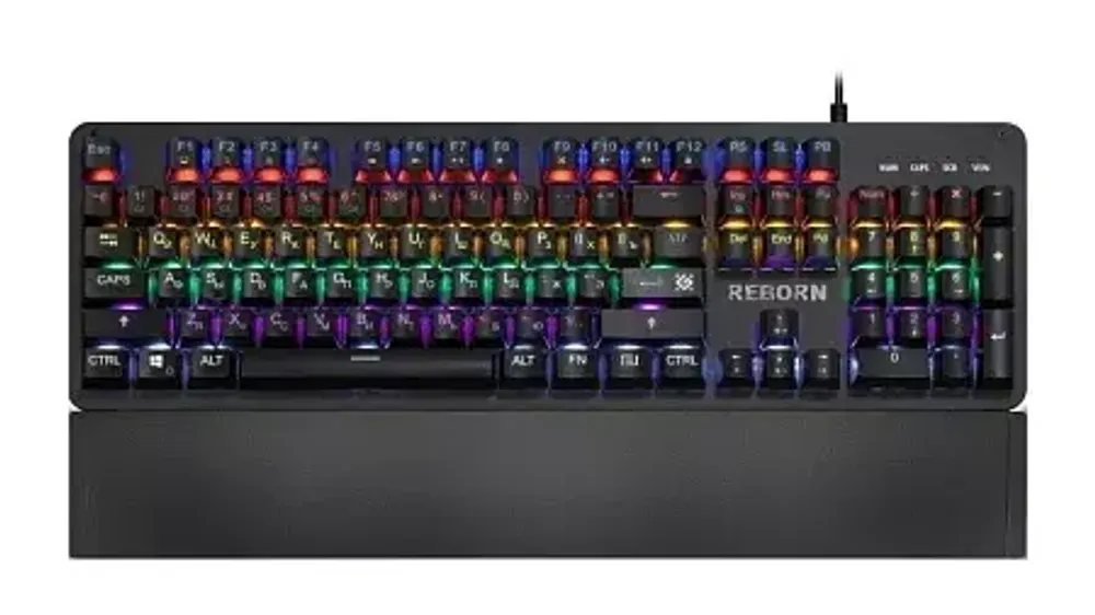 Клавиатура проводная игровая механическая Defender Reborn GK-165DL (45165)