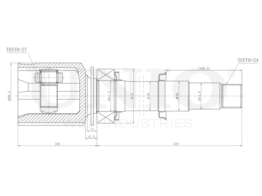 ШРУС внутренний UNIO CVJ-30155
