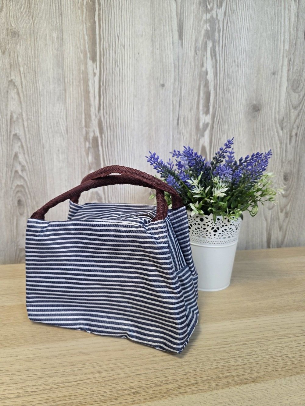 Термосумка для обеда, в синюю полоску 0331-5