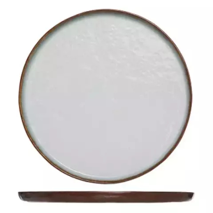 Тарелка «Плато» мелкая фарфор D=273,H=15мм белый,коричнев
