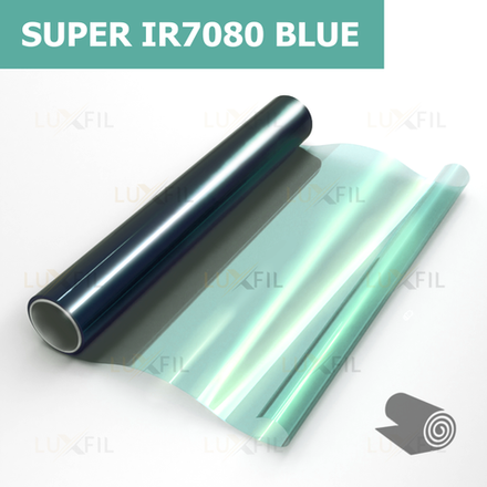 Пленка для окон атермальная SUPER IR7080 Blue керамика LUXFIL, рулон (размер 1,524x30м.)