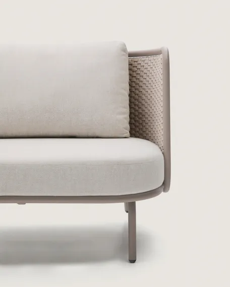 Уличное кресло Sedalis из алюминия и серо-коричневой веревки