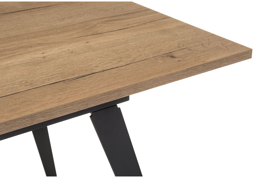 Стол Кхал 140(180)х80х78 галифакс графит / натуральный