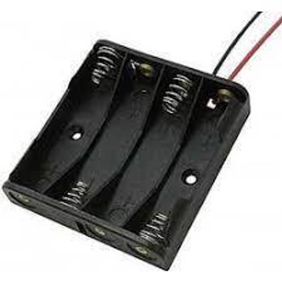 Держатель на 4 батарейки АА с проводами BH-341