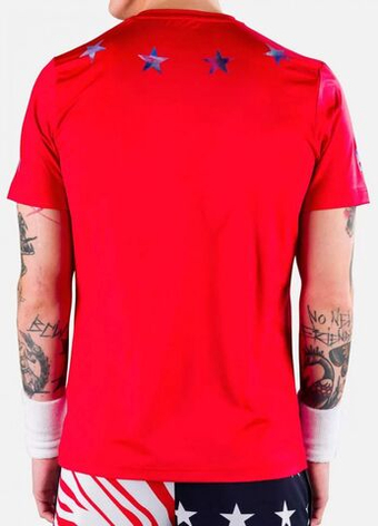Мужская теннисная футболка Hydrogen Star Tech Tee Man - красный