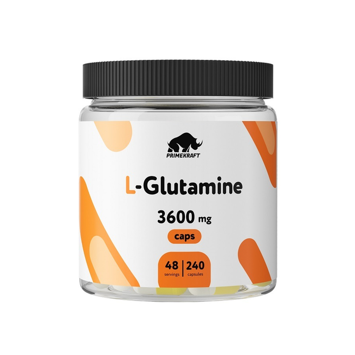 L-Глутамин, L-Glutamine, Prime Kraft, 240 капсул