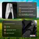 Пневмокаркасная юрта «Гармония» 5×5×2,5 м — для глэмпинга из ПВХ, чёрная