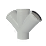 Крестовина PP-M 1-плоскостная бесшумная белая Дн 110х110х110х45гр б/нап в/к RTP (РосТурПласт) 24763